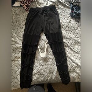 Black sheer leggings